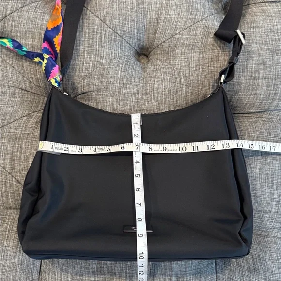 Kate Spade Carter Logo Large Black Nylon Hobo Crossbody - Picture 17 of 17